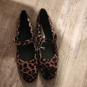 GAP Animal Print Mary Jane Flats